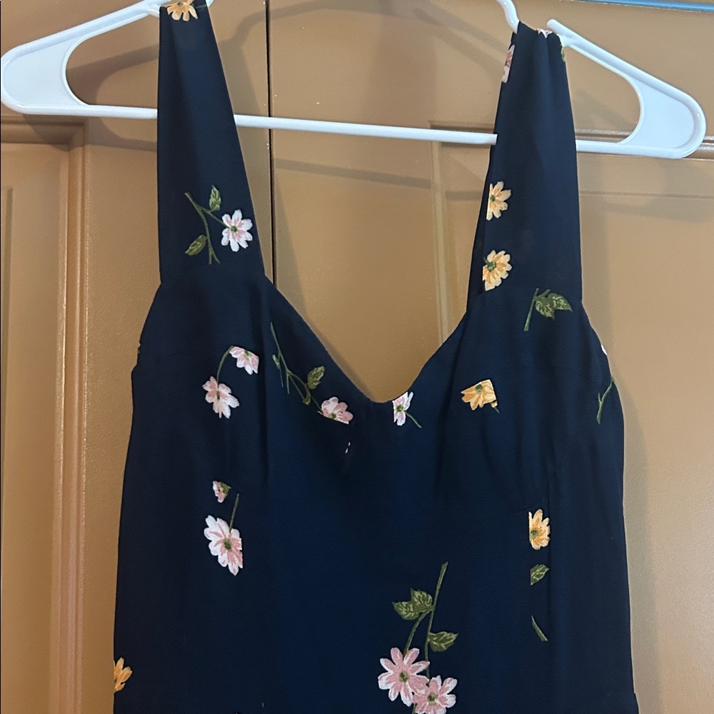 Reformation Fulton Dress Princess Margaret Floral Midi 2 - Picture 5 of 10